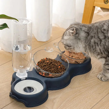 Dual Cat Bowl & Water Feeder