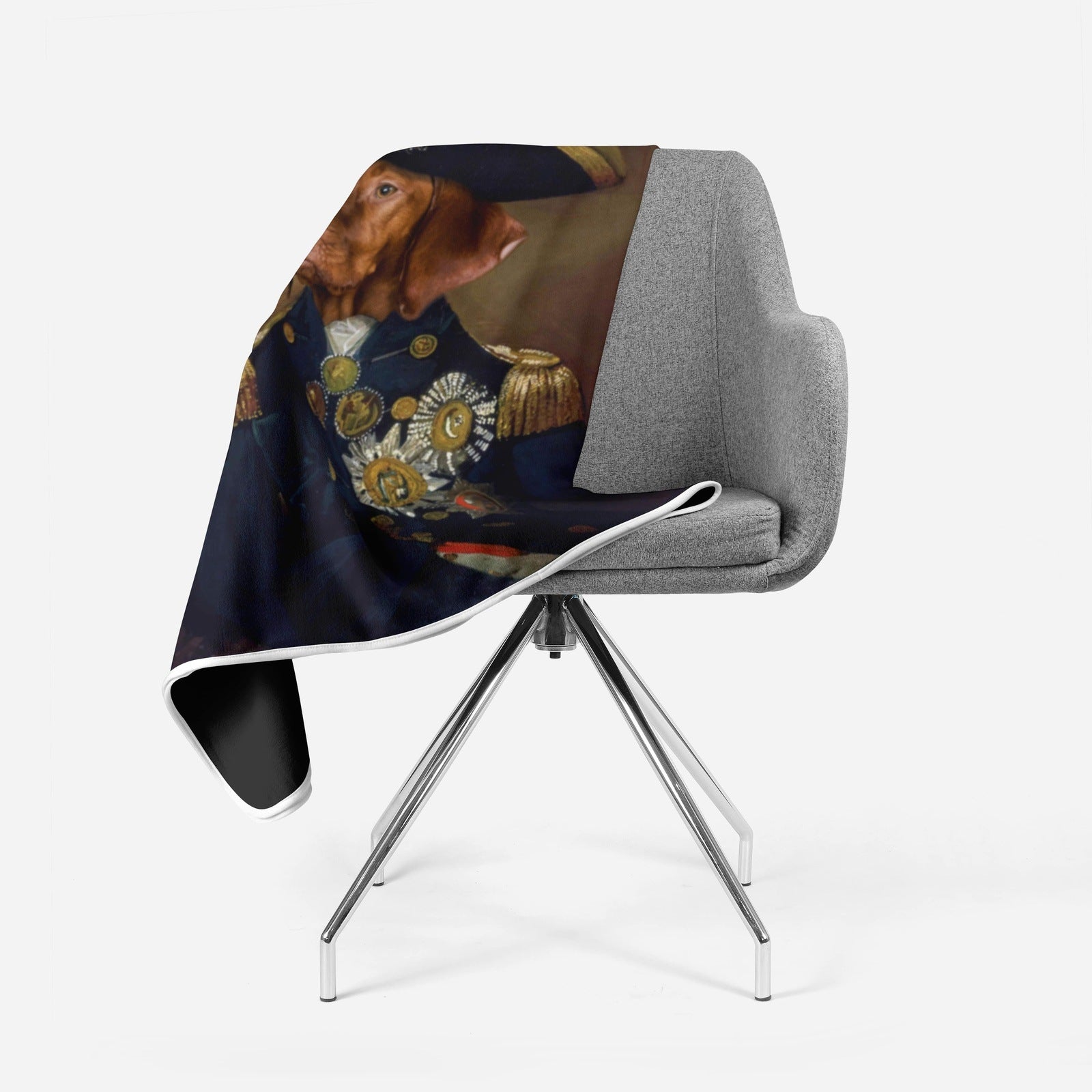 The Captain - Custom Pet Portrait Blanket - Pet Gifts For You
