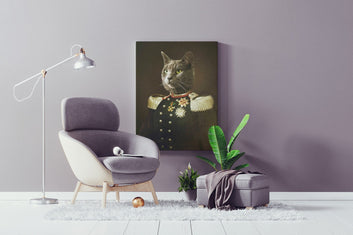 The Commander - Custom Pet Portrait Canvas - Pet Gifts For You