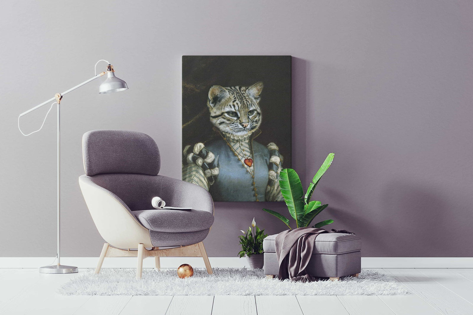 The Lady - Custom Pet Portrait Canvas - Pet Gifts For You