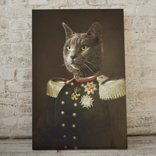 The Commander - Custom Pet Portrait Canvas - Pet Gifts For You